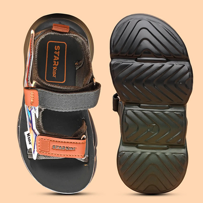 Star Kidz Velcro Sports Sandals For Boys & Girls (Dark Green)