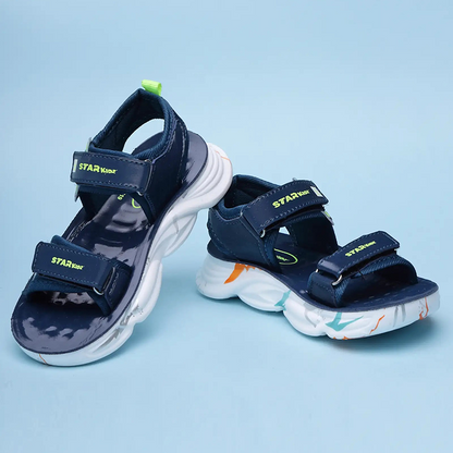 Star Kidz Velcro Strappy Sandals For Boys & Girls (Blue)