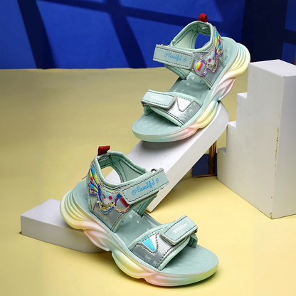 Star Kidz Velcro Strappy Sandals For Boys & Girls (Light Green)