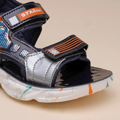 Star Kidz Velcro Strappy Sandals For Boys & Girls (Dark Blue)